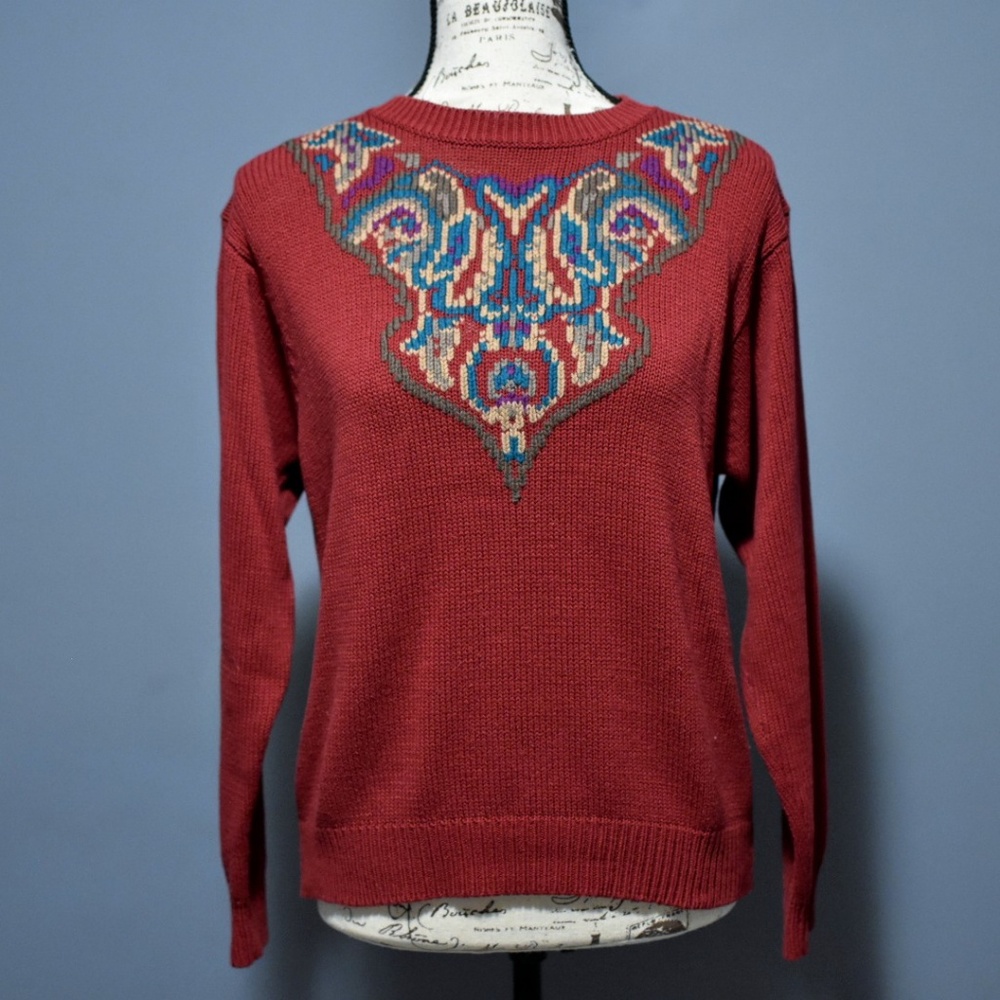 Vintage Red Boxy Sweater